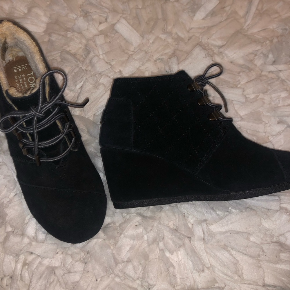 Toms Dessert Wedge Bootie, Sharpa Lined! - image 3
